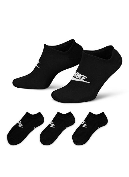Nike Siyah - Gri - Gümüş Unisex Spor Çorap DX5075-010 U NK NSW EVERYDAY ESS -1
