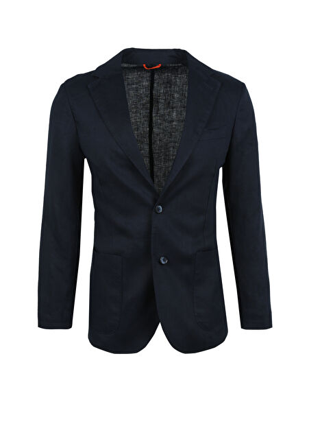 AT.P.CO Lacivert Erkek Uzun Cepli Slim Fit Yazlık Ceket A262ALAN60TP946- -1