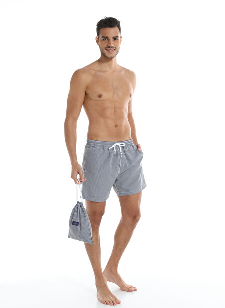 Whitefin Lacivert Erkek Slim Fit Şort Mayo 1003 - 1