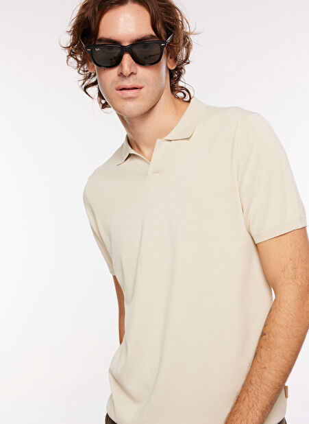 AT.P.CO Polo Yaka Slim Fit Gri Erkek Kazak A26475C100- -1