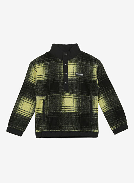 Discovery Expedition Sarı - Siyah Erkek Çocuk Dik Yaka Oversize Ekose Sweatshirt D3WB-SWT16 -1