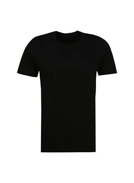 Blackspade Yuvarlak Yaka Düz Siyah Erkek T-Shirt 9638 -1