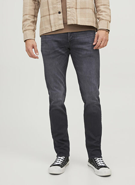 JJIGLENN JJICON GE 842 I.K Siyah Erkek Düşük Bel Slim Fit Denim Pantolon 12237316 -1