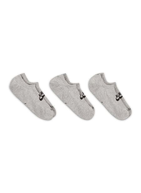 Nike Siyah - Gri - Gümüş Unisex 3lü Çorap DN3314-063 U NK EVRYDAY PLUS CUSH F -1