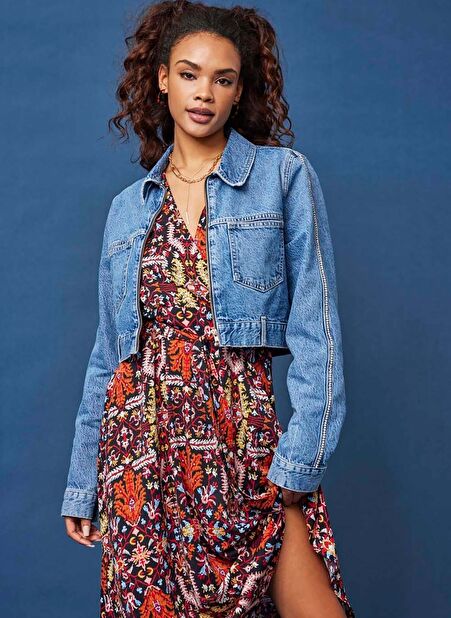 Only Mavi Kadın Denim Ceket 15304188 ONLRILEY LS RHINES -1