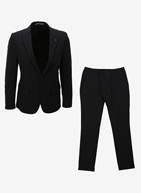 Beymen Business Normal Bel Slim Fit Koyu Lacivert Erkek Takım Elbise 4B3024100013 -1