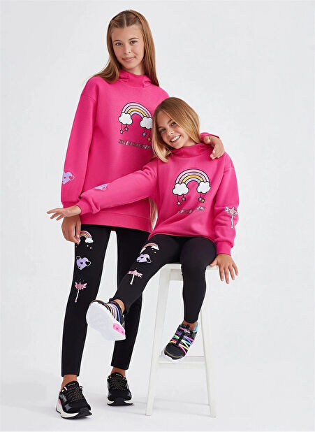 Skechers Neon Pembe Kız Çocuk Eşofman Takımı SK232220-602 -1