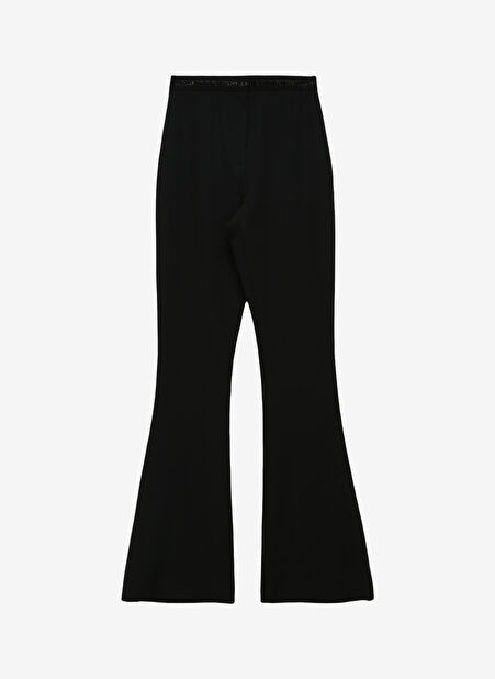 Versace Jeans Couture Yüksek Bel Normal Siyah Kadın Pantolon 75HAA107 -1