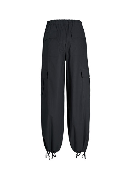 JJXX Yüksek Bel Rahat Siyah Kadın Pantolon JXYOKO COSY CARGO PANT PNT NOOS -1