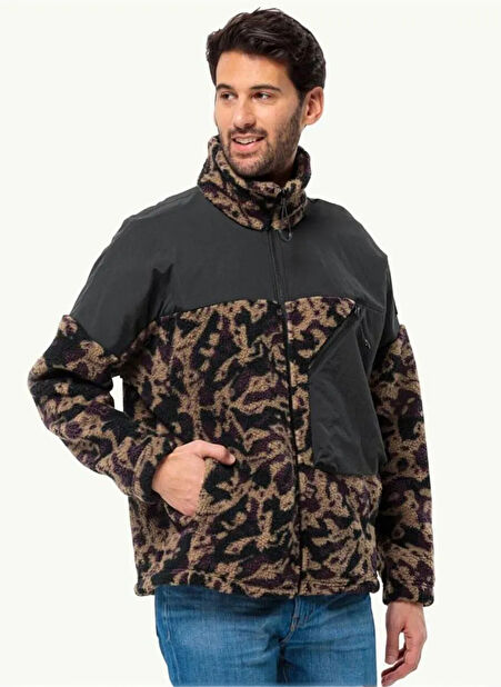 Jack Wolfskin Çok Renkli Erkek Polar Sweatshırt Maarweg Print Jkt -1