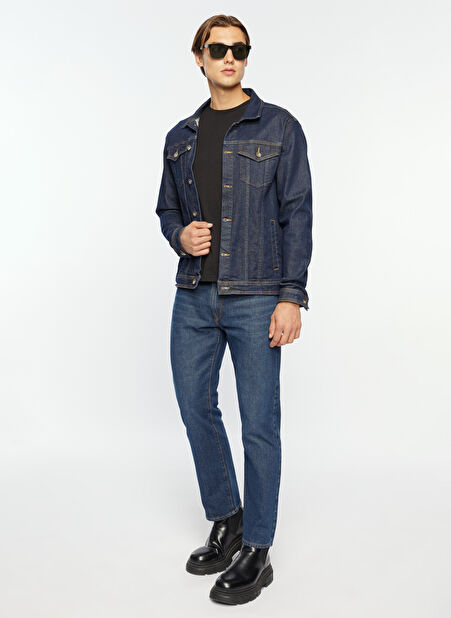 Gap Normal Bel Straight Paça Straight Fit Koyu İndigo Erkek Denim Pantolon 499988 -1