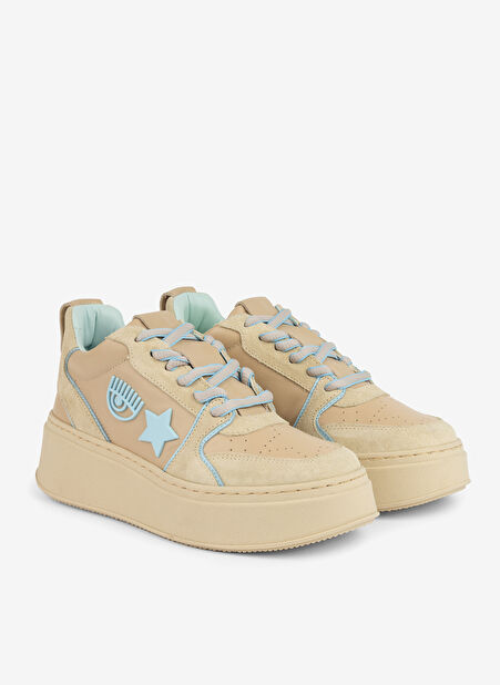 Chiara Ferragni Bej Kadın Deri Sneaker CF3218_297 -1