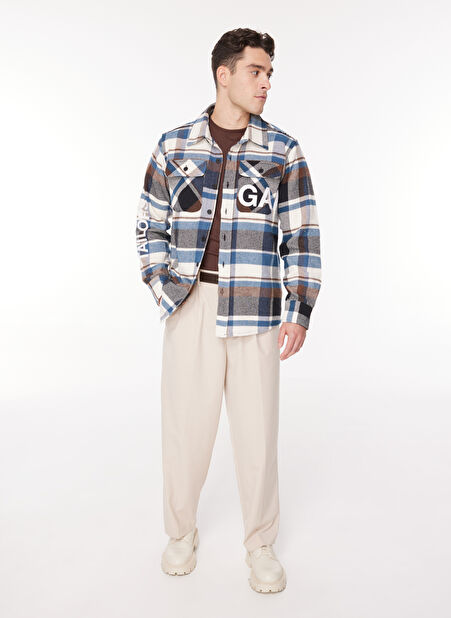 Ko Samui Oversize Lacivert Desenli Erkek Gömlek JSW G520 GARMENTS_GARMENTS OVER FIT -1