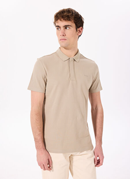 Jeep Nakışlı Taş Erkek Polo T-Shirt C4SM-TST4528 -1