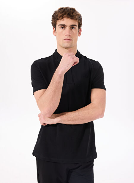 Jeep Nakışlı Siyah Erkek Polo T-Shirt C4SM-TST4528 -1