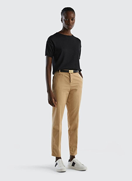 Benetton Standart Bel Normal Taba Kadın Pantolon 4GD7558S3 4GD7558S3 -1