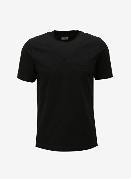 Sseinse Bisiklet Yaka Siyah Erkek T-Shirt TI2550SS -1