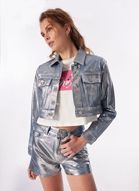 Barbie İndigo Kadın Denim Ceket BRB4SL-CKT6072 -1