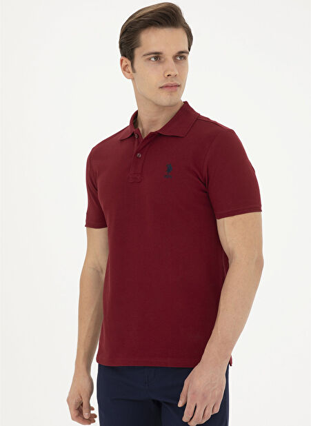 U.S. Polo Assn. Bordo Erkek Slim Fit T-Shirt TP04IY024 -1