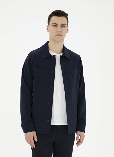 Pierre Cardin Regular Fit Lacivert Erkek Düz Ceket E19400/GKC -1