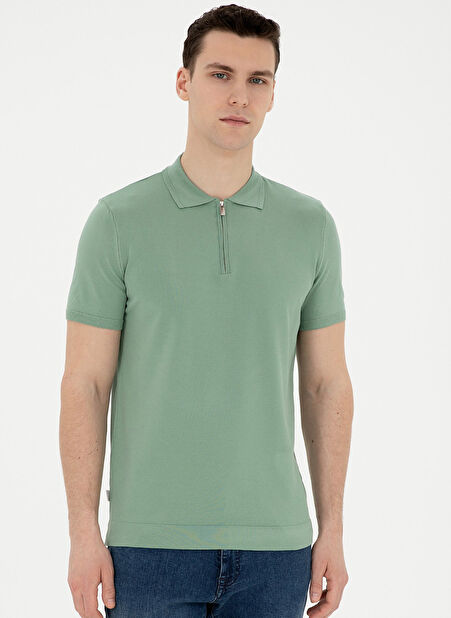 Pierre Cardin Bisiklet Yaka Slim Fit Düz Çağla Erkek Kazak JADNE -1