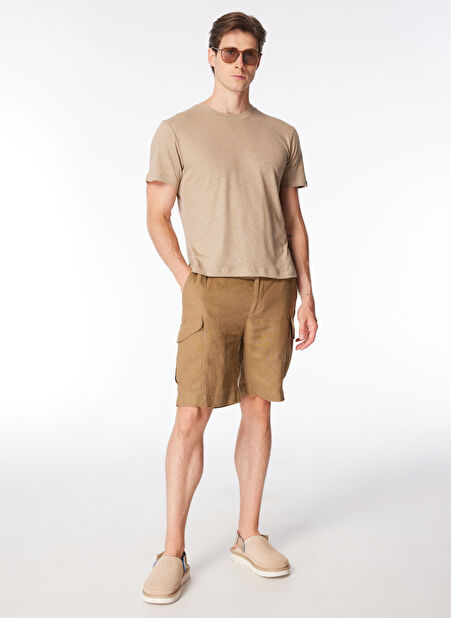Kahve Erkek Normal Bel Slim Fit Şort PB1242SS ŞortKahve -1