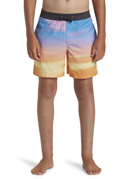 Quiksilver Mavi - Turuncu Erkek Çocuk Şort Mayo AQBJV03055-9GF-EVRYDY FADE VOLEY YT -1