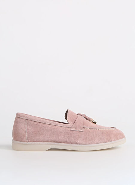 Fabrika Süet Pudra Kadın Loafer FLORA -1