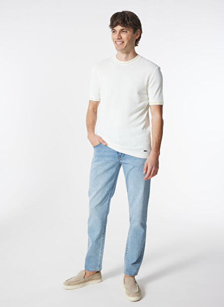 Gmg Fırenze Bisiklet Yaka Regular Fit Ekru Erkek Kazak GU24MSS04004 -1