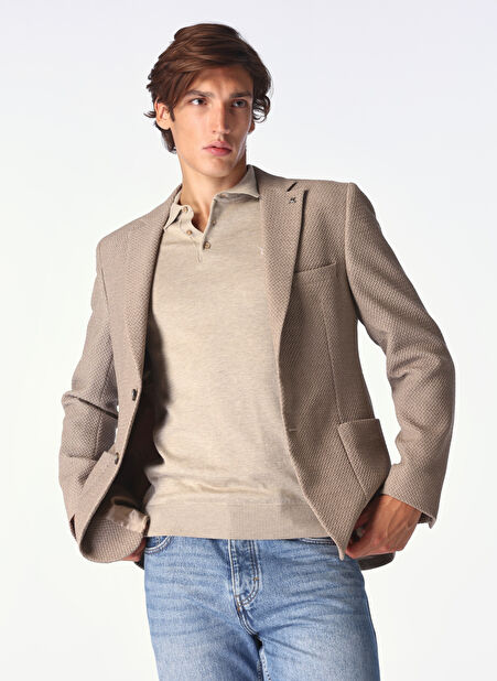 Slim Fit Vizon Erkek Ceket F4WM-CKT 2754 -1