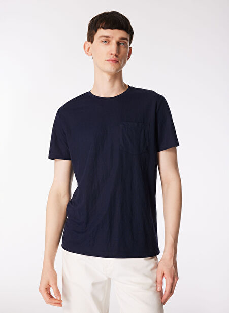 Gmg Fırenze Bisiklet Yaka Lacivert Erkek T-Shirt GU24MSS03008 -1