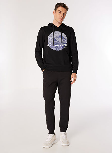 Siyah Erkek Jogger Eşofman Altı D4WM-EA3215 -1