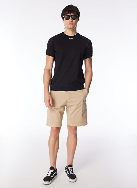 KARL LAGERFELD Bisiklet Yaka Siyah Erkek T-Shirt 755002542200 -1