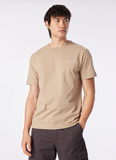 Gmg Fırenze Bisiklet Yaka Vizon Erkek T-Shirt GU24MSS03023 -1