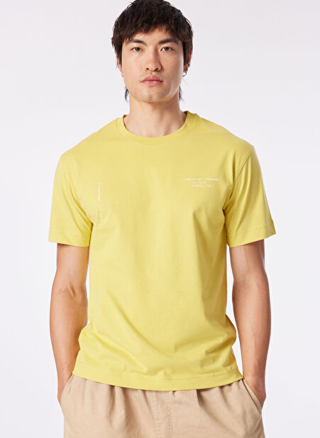 Gmg Fırenze Bisiklet Yaka Sarı Erkek T-Shirt GU24MSS03023 -1