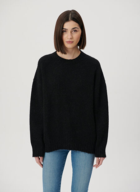 Mavi Bisiklet Yaka Loose Fit Siyah Kazak Kadin M1710517-900 BISIKLET YAKA KAZAK -1