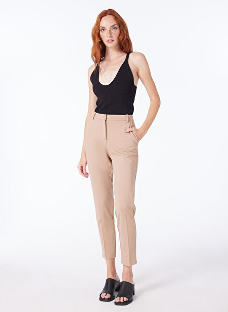 Pinko Yüksek Bel Standart Kiremit Kadın Pantolon 100155A1L4 -1