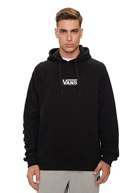 Siyah Erkek Kapüşon Yaka Normal Kalıp Sweatshirt VN000HP1BLK1-VANS BOXED PULLOVER -1
