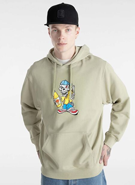 Yağ Yeşili Erkek Kapüşon Yaka Normal Kalıp Sweatshirt VN000JE6D3Z1-Reggie Loose PO -1