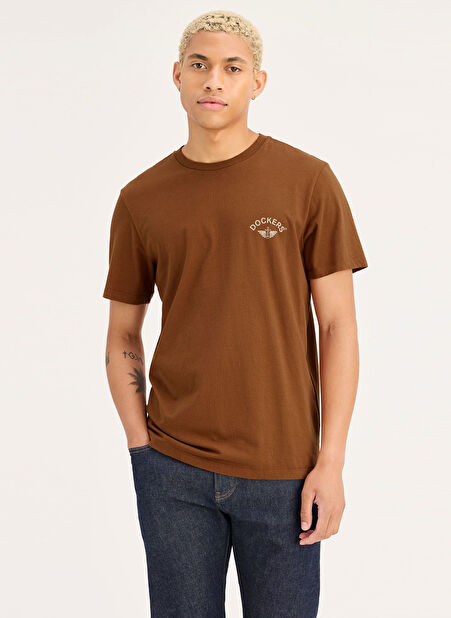 Dockers Bisiklet Yaka Kahve Erkek T-Shirt A1103-0277 -1