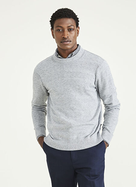 Dockers Bisiklet Yaka Regular Fit Gri Erkek Kazak A3711-0002 -1