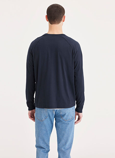 Dockers Bisiklet Yaka Mavi Erkek T-Shirt A8825-0002 -1