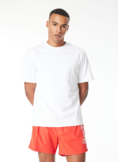 Pepe Jeans Kırmızı Erkek Şort Mayo PMB10393 257 LOGO SWIMSHORT -1