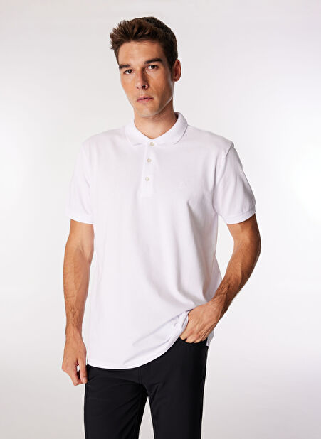 Beymen Business Polo Yaka Beyaz Erkek T-Shirt 4B4824200055 -1
