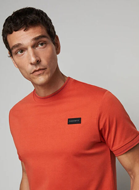 Hackett Bisiklet Yaka Turuncu Erkek T-Shirt HM500782 -1