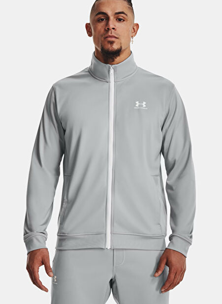 Gri Erkek Fermuarlı Yaka Normal Kalıp Zip Ceket 1329293-011 SPORTSTYLE TRICOT JACKE -1