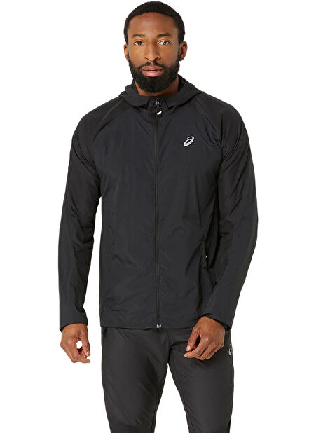 2011D084-001 ROAD PACKABLE JACKET Siyah Erkek Kapüşon Yaka Normal Kalıp Rüzgarlık -1