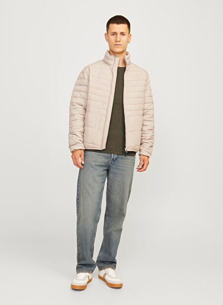 Jack & Jones Bisiklet Yaka Regular Fit Haki Erkek Kazak 12258407_JJECOOPER KNIT CREW NECK N -1