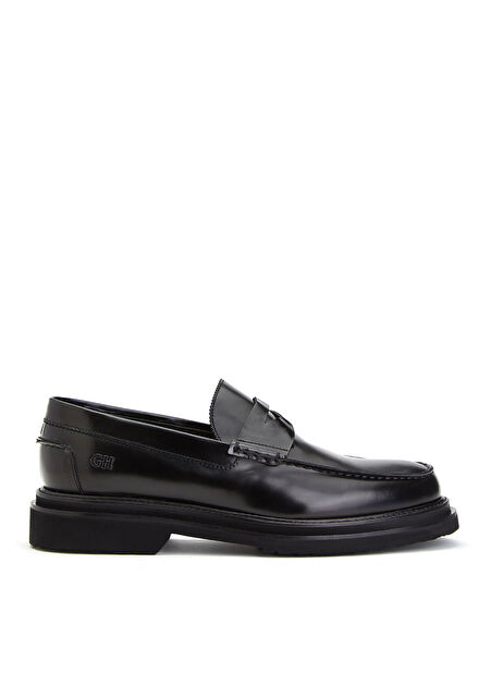 George Hogg Deri Siyah Erkek Loafer 1410 -1