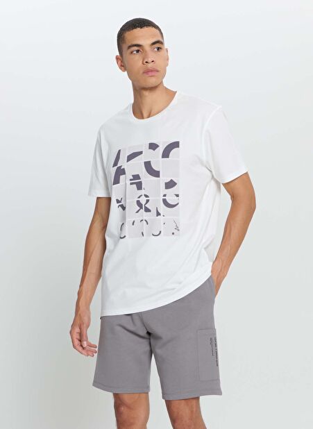 Altınyıldız Classics Bisiklet Yaka Beyaz Erkek T-Shirt ET4824200036 -1